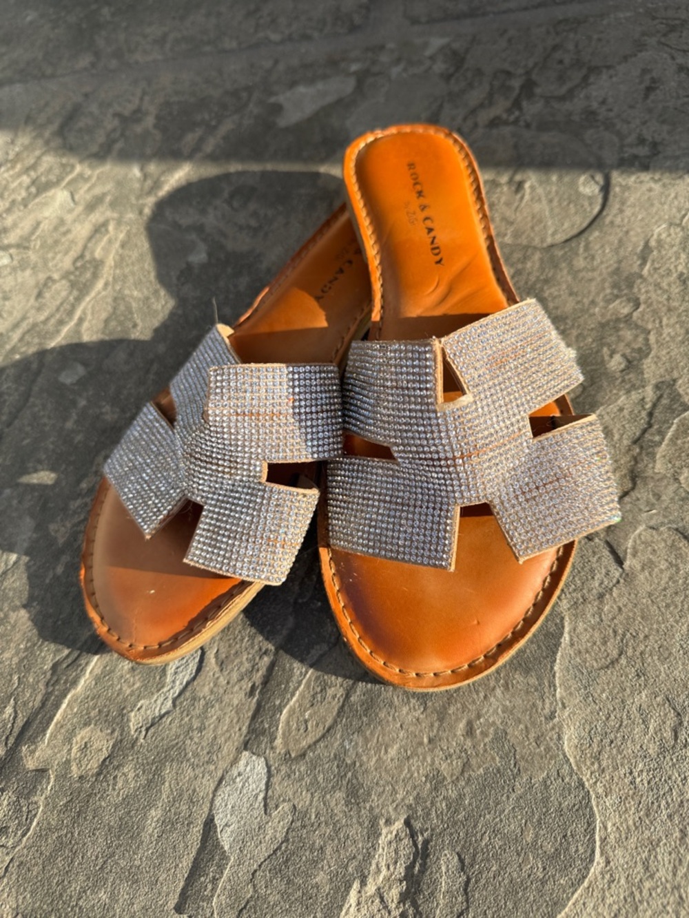 ROCK & CANDY by ZIGI ladies rhinestone sandals, excellent condition, size 8 - Picture 8 of 13